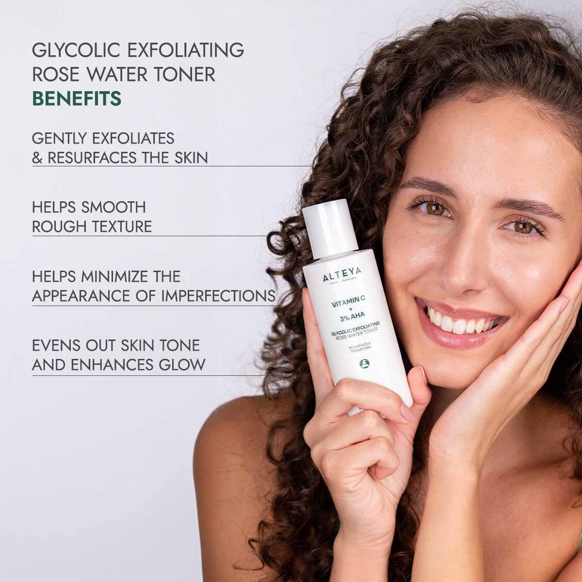 alteya organic glycolic exfoliating rose water toner