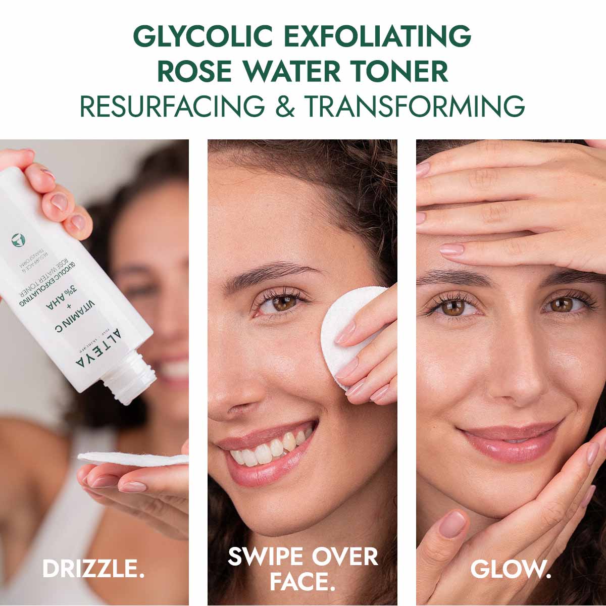 alteya organic glycolic exfoliating rose water toner