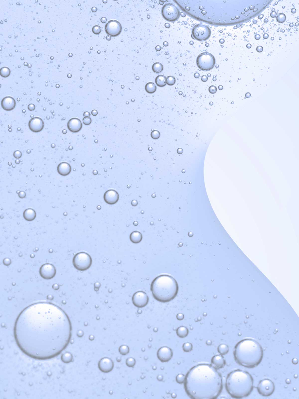 Water bubbles on a blue background.