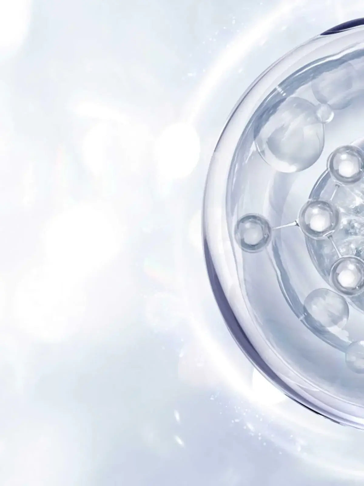 An image of a glass bowl with a lot of bubbles in it.