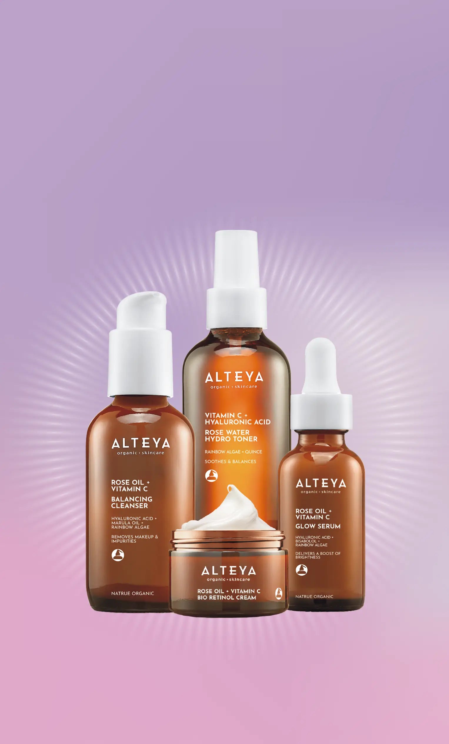 Luminous rose steps to radiant skin