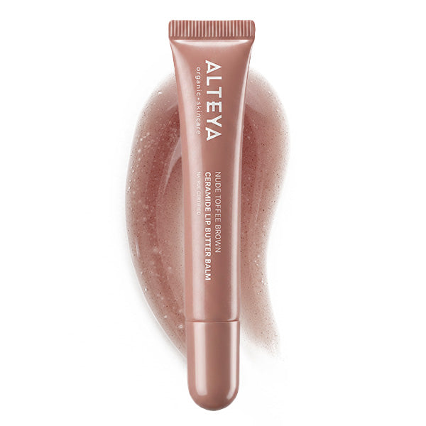 ceramide lip butter balm nude toffee brown with swatch