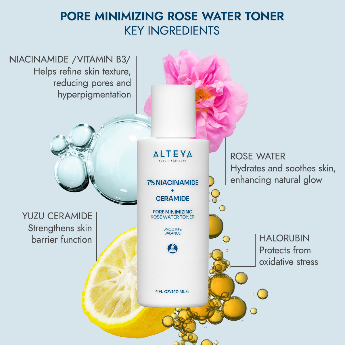 alteya pore minimizing rose water toner