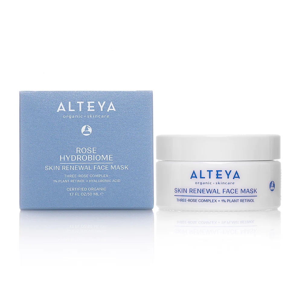 Alteya Rose Hydrobiome Skin Renewal Face Mask with Hyaluronic Acid for skin-perfecting.