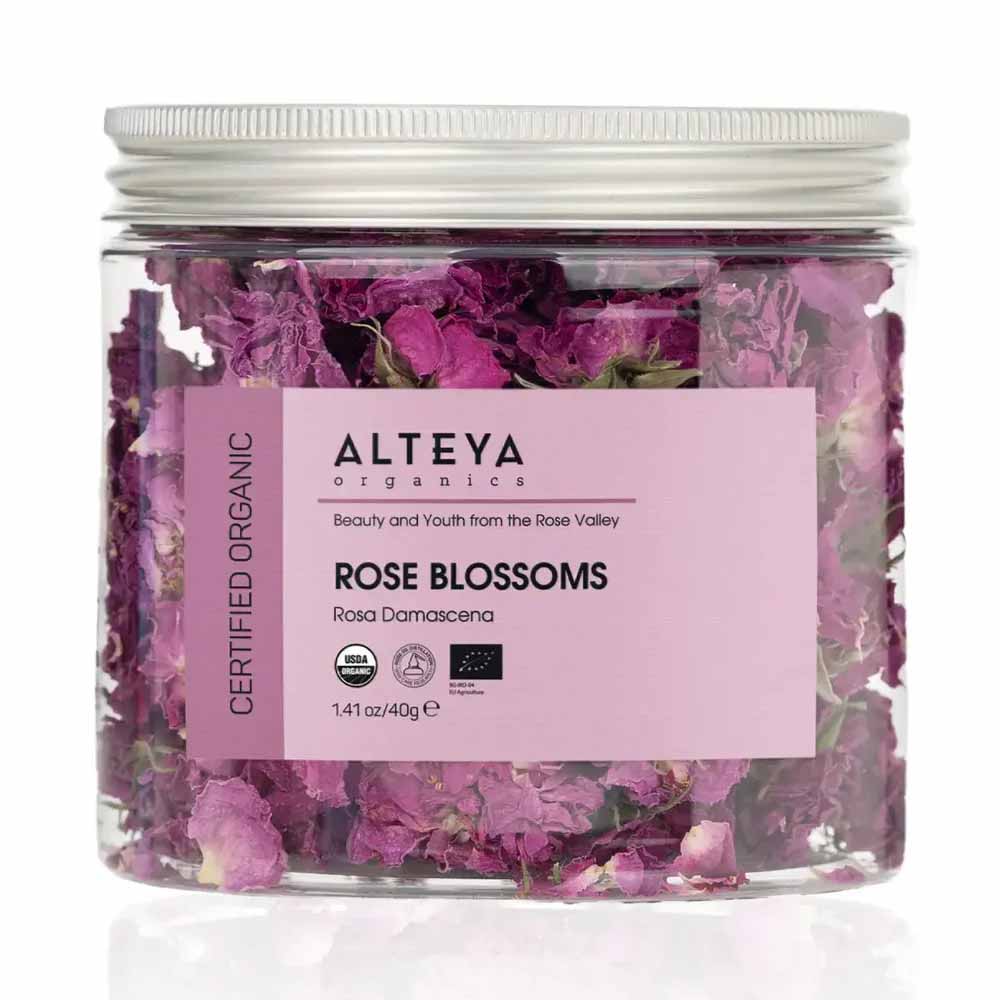 organic rose blossoms