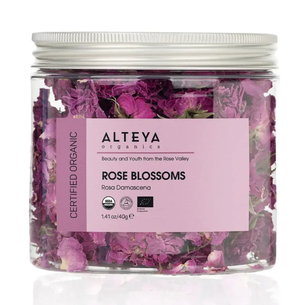 organic rose blossoms