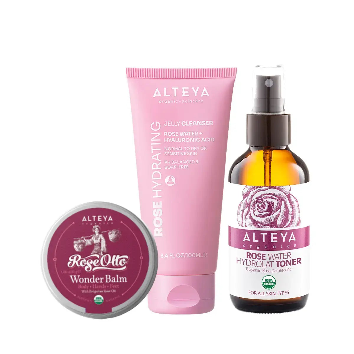 rose water jelly cleanser balm set