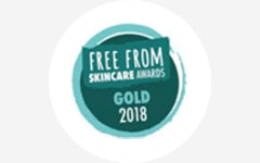 Free from skincare awards gold 2018.