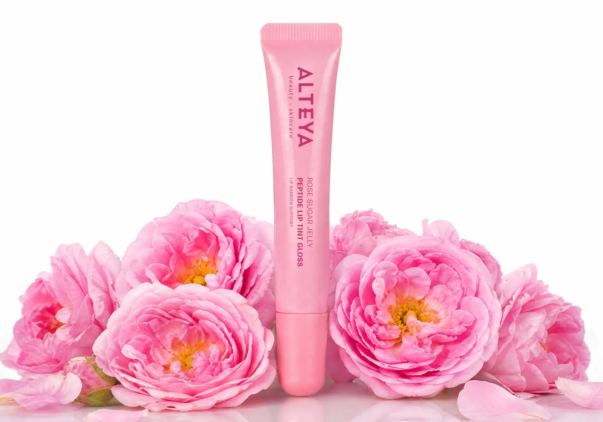 Rose sugar jelly lip gloss and roses