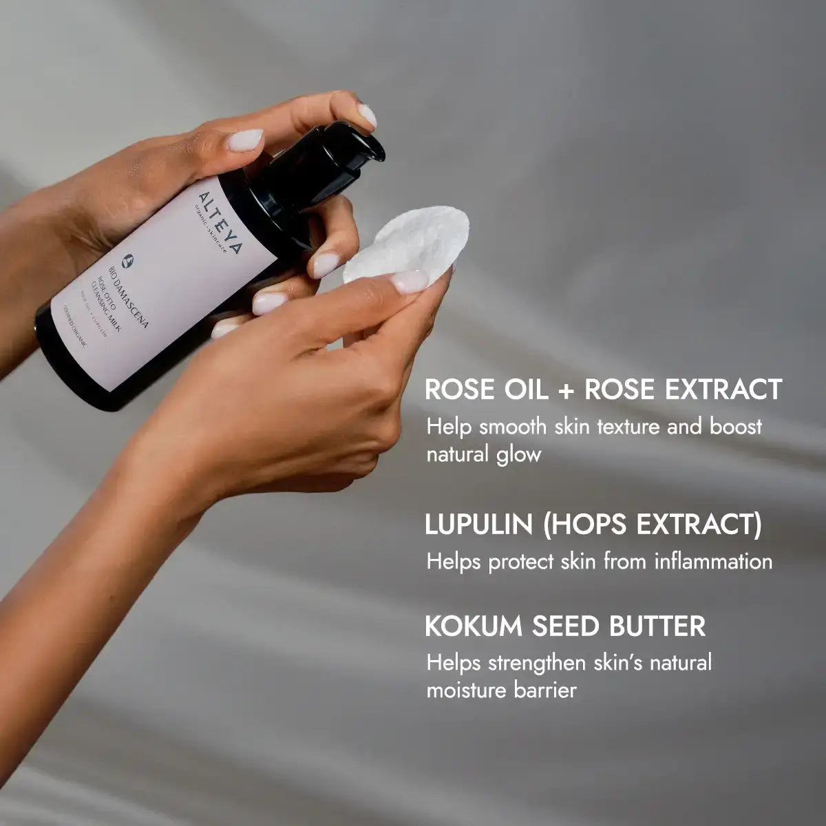 ingedients rose otto cleansing milk bio damascena