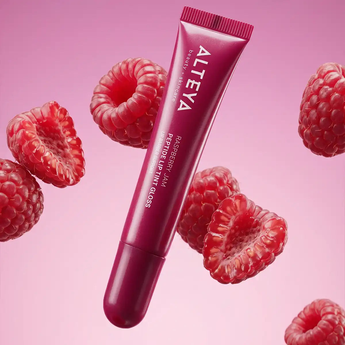 Raspberry jam lip gloss and fruit