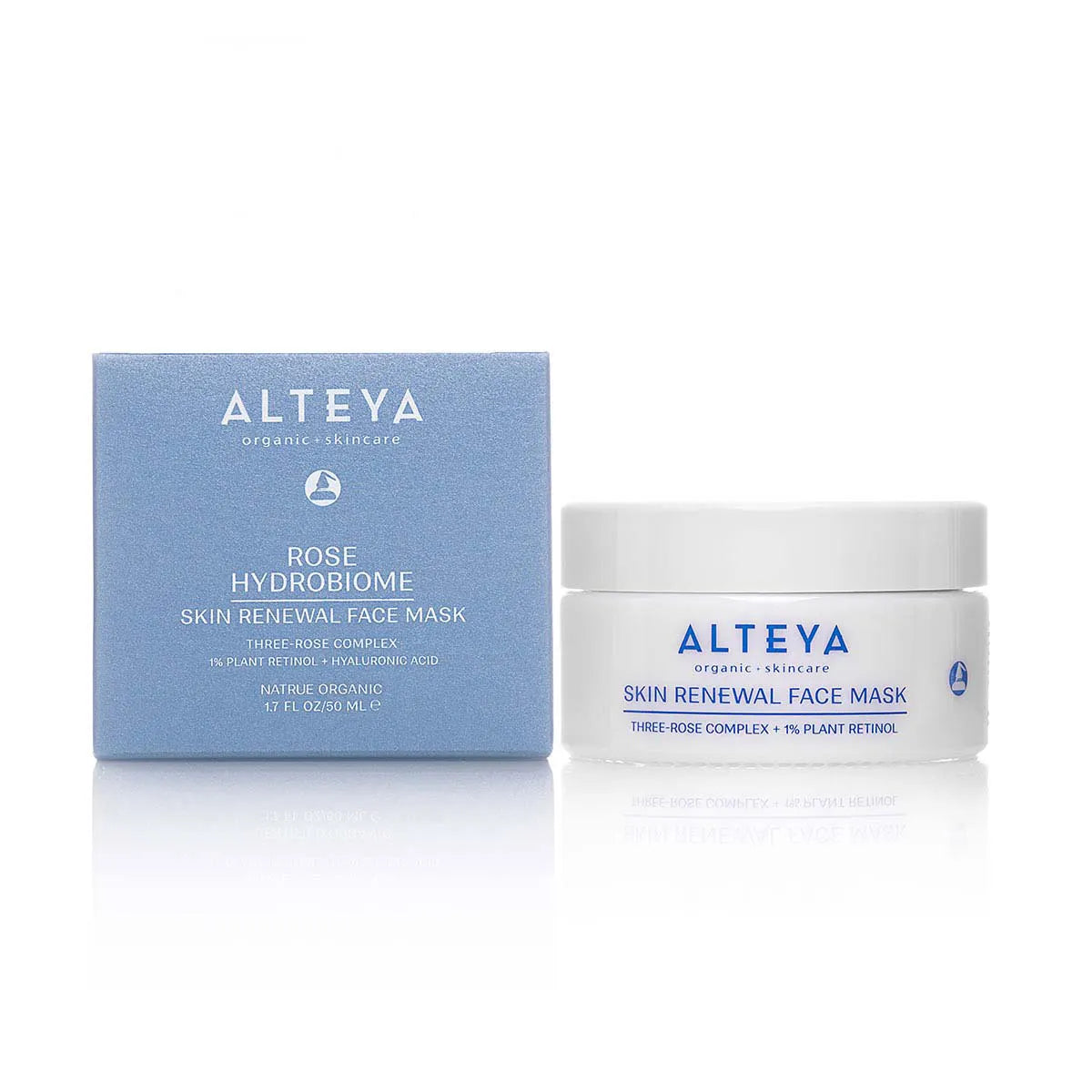 Alteya Rose Hydrobiome Skin Renewal Face Mask with Hyaluronic Acid for skin-perfecting.