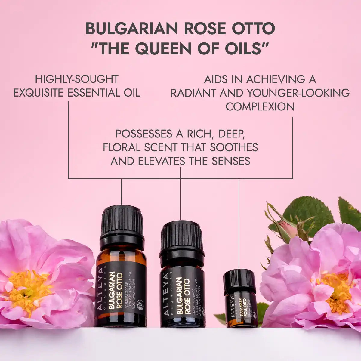 the queen of oils - bulgarian rose essential oil