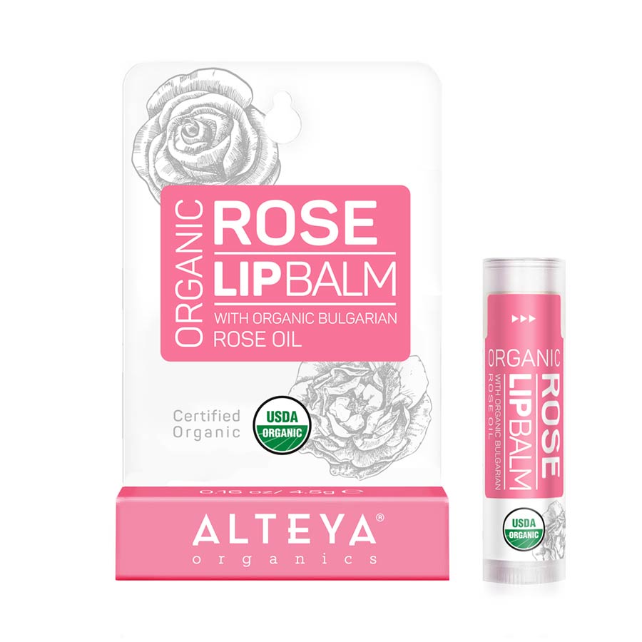 The Rose Lip Balm from Alteya Organics is specially formulated to nourish, hydrate, and protect your lips.