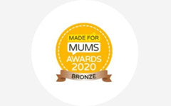 Made for mums awards 2020 bronze oval sticker.