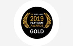 The 2019 platinum awards gold logo.