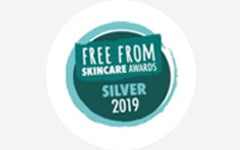 Free from skincare awards silver 2019.
