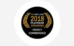 The 2018 platinum awards holy commended badge.