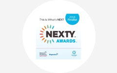 The nexty awards logo on a white background.
