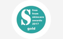 Free from skincare awards 2017 gold.