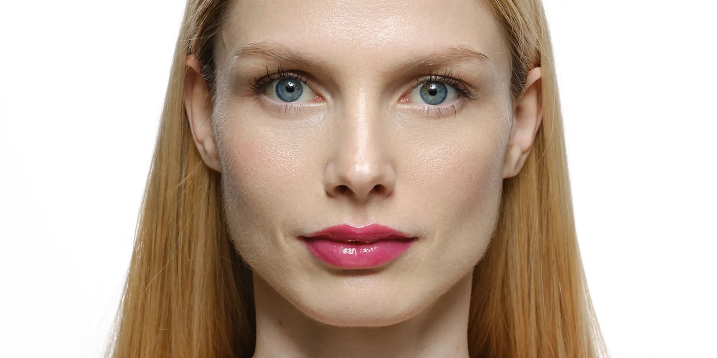 Model with raspberry jam lip gloss