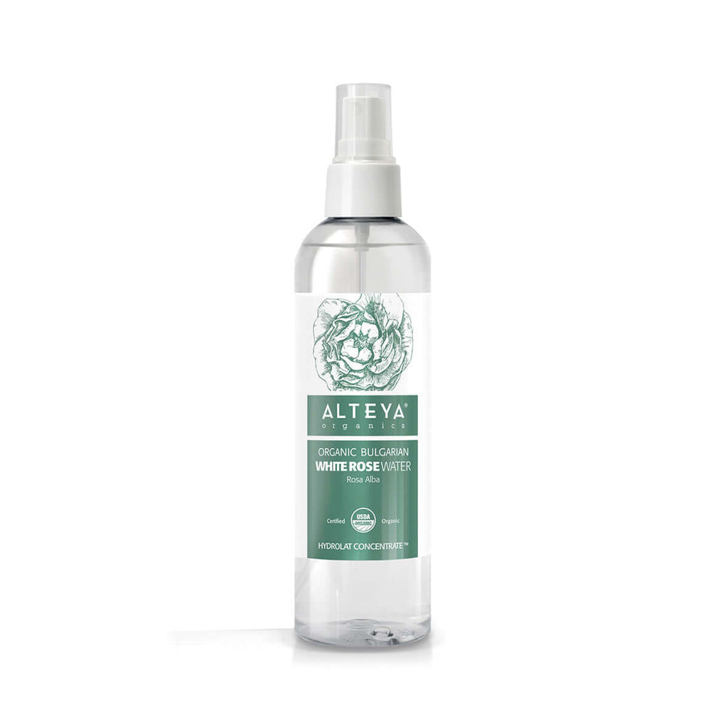 Organic Bulgarian White Rose Water (Rosa Alba) - 8.5 Fl Oz Spray