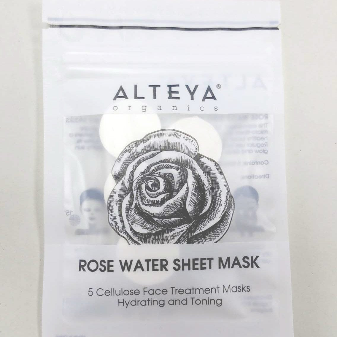 Alteya Organics Cellulose Face Masks - Pack of 2 is a refreshing and hydrating face mask infused with the natural benefits of rose water.