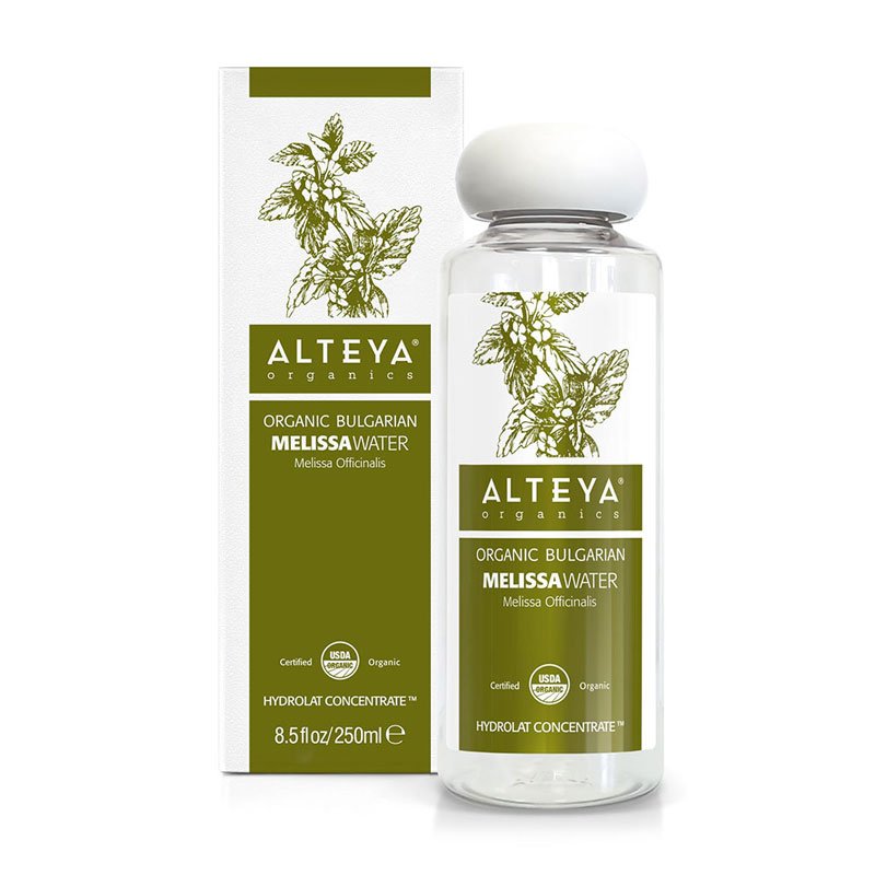 Alteya Organics Bulgarian Organic Melissa Water, perfect for dull and troublesome skin. Made with the revitalizing essence of Melissa Flower Water.